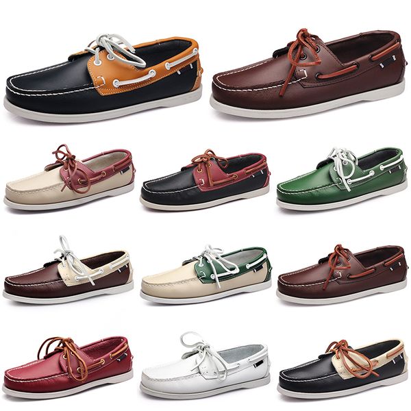 

men casual shoes triple blacks white popular breathable silver taupe dlives mahogany brown jogging walking low soft multi leather mens sneak, Black