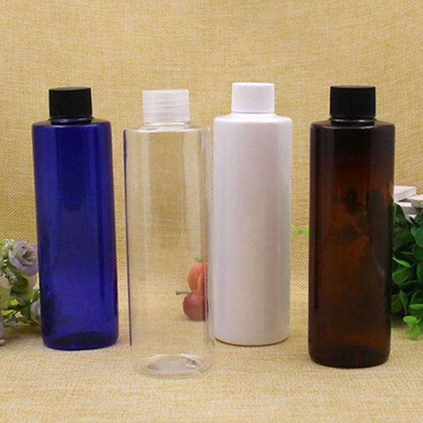 

storage bottles & jars 10pcs/lot 250ml flat shoulder cosmetics empty trial bottle plastic screw cap