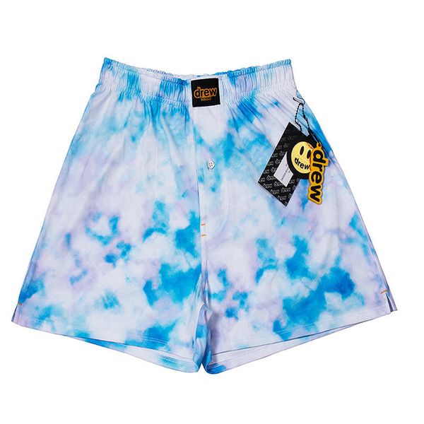 

drew beach shorts mesh breathable summer pants house justin smiley tie dye, White;black