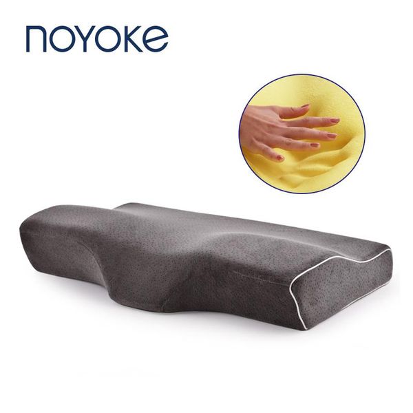 

pillow memory-foam pillows for bedroom sleeping butterfly shaped orthopedic neck protect cervical bed with velvet pillowcase