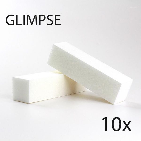 

wholesale- glimpse 10pcs white nail file buffer block good quality buffing sanding files pedicure manicure care for salon1