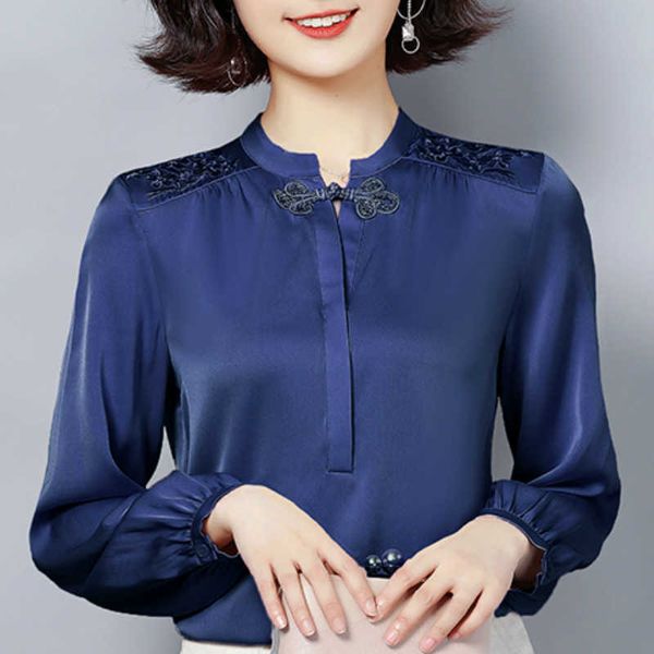 

blusas mujer de moda long sleeve blouse women womens and blouses o-neck chiffon blouse shirt women clothes c796 210602, White