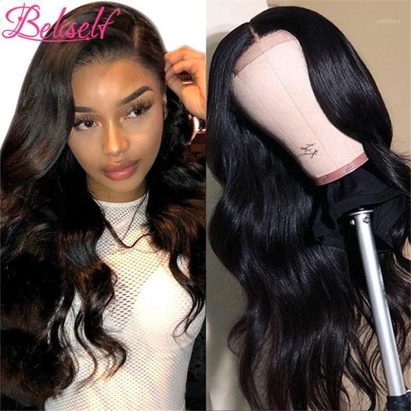 

body wave lace front wig 30 inch human hair wigs with baby for women 4Ã4/5Ã5 frontal closure beliself1, Black;brown
