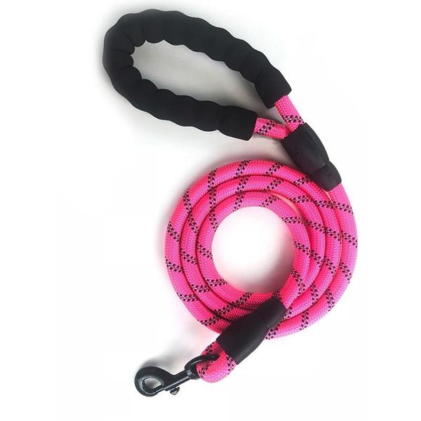 

reflective multicolor round rope dog leash medium large traction comfortable handle pet supplies wholesale collars & leashes