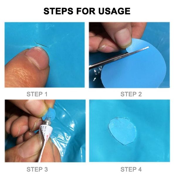 

pool & accessories 10pcs pvc glue for air mattress inflating bed boat sofa repair kit patches lt88