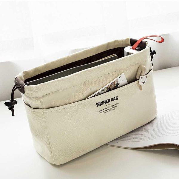 

cosmetic bags & cases canvas bag organizer handbag insert with compartments make-up maquillage femme