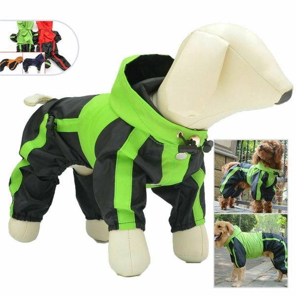 

dog apparel pet clothes rain snow coats waterproof raincoats 4 legs raincoat for small medium large dogs k888