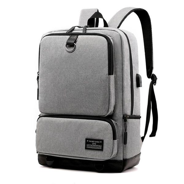 

backpack style business men lapcomputer usb charging nylon wear-resistant double back