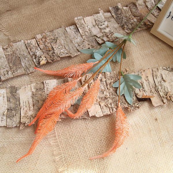 

artificial plants false goat's beard grass branch 6 heads dog tail decoration home wedding christmas decorative flowers & wreaths