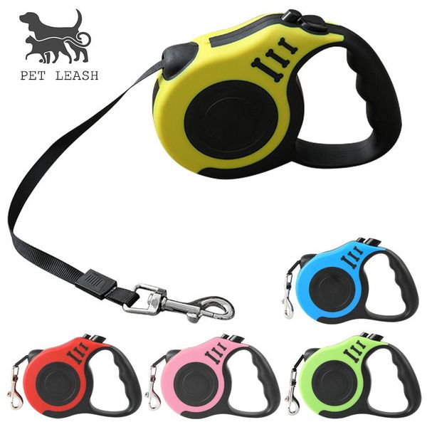 

dog collars & leashes retractable leash automatic flexible 3m for small dogs cats pet leads cat traction rope accessories