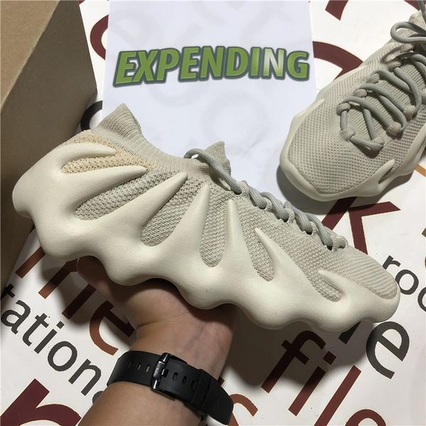 

2021 kanye 450 knit flat running shoes cream cloud white black men women fashion outdoor platform mens womens sport trainer sneakers with bo