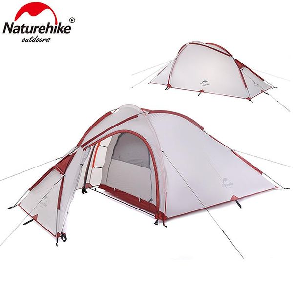 

naturehike 3 person tent ultralight 20d 4 season camping one bedroom living room nh outdoor hiking traveling tents and shelters