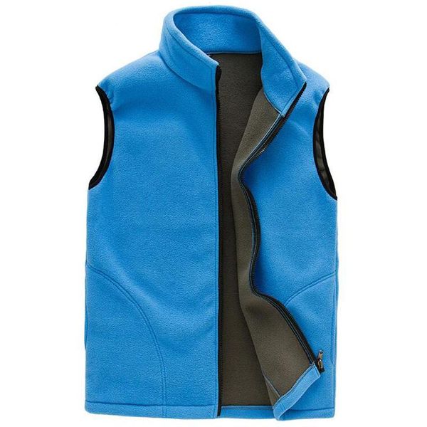 

men's vests fleece vest jacket sleeveless jackets autumn warm thicken casual waistcoat brand clothing fashion hiking camping outwear, Black;white