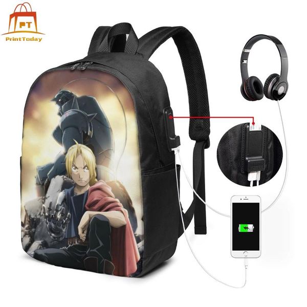 

backpack fullmetal alchemist brotherhood backpacks student bag bags