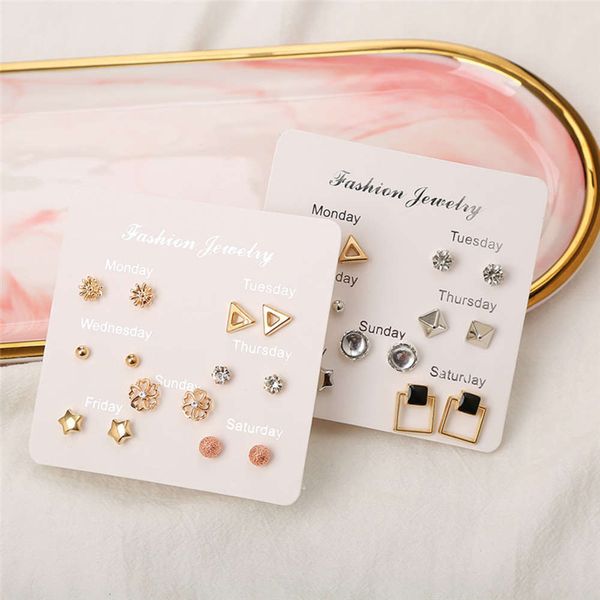 

pairs fashion earrings set simple earrings female personalized creative