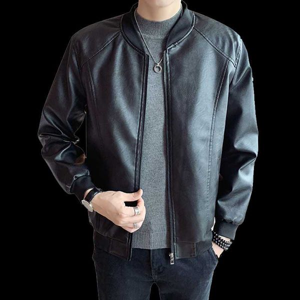 

men's jackets autumn casual pu leather classic slim fit synthetic coats spring motorcycle biker streetwear bomber, Black;brown