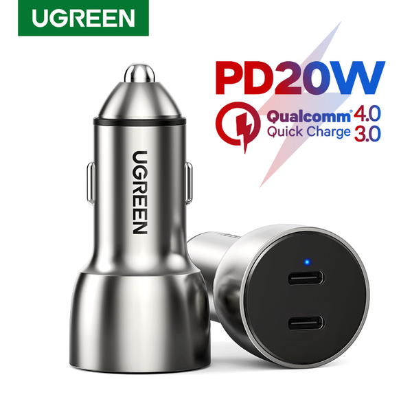 

ugreen 36w quick charge 4.0 3.0 qc usb car charger for xiaomi qc4.0 qc3.0 type c pd car charging for iphone 11 x xs 8 pd charger