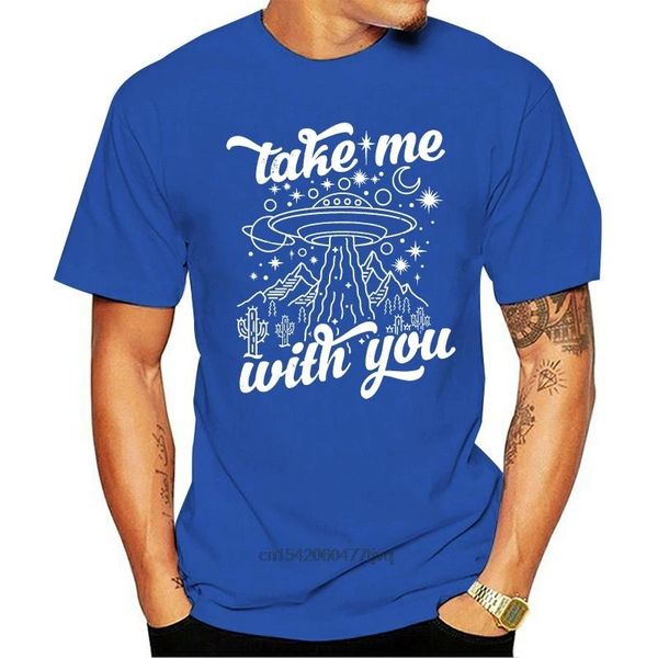 

men's t-shirts t-shirt take me with you alien ufo genuine jersey, White;black