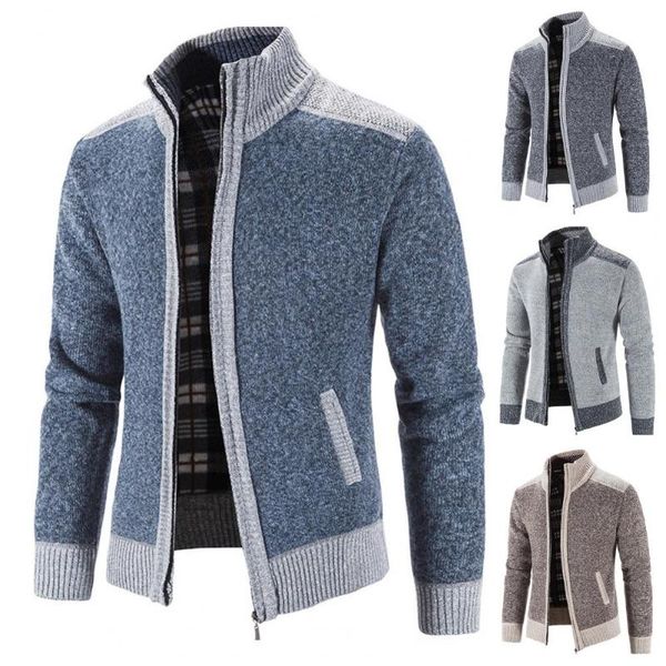 

men's sweaters men cardigan fashion outwear patchwork sweatshirt lightweight knitwear, White;black