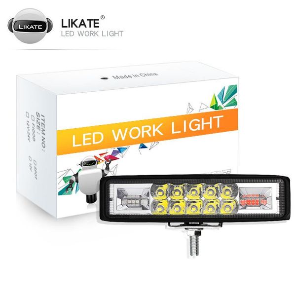 

working light car led work 16 lights 48w straight flashing red blue white yellow off-road vehicle inspection 6000k