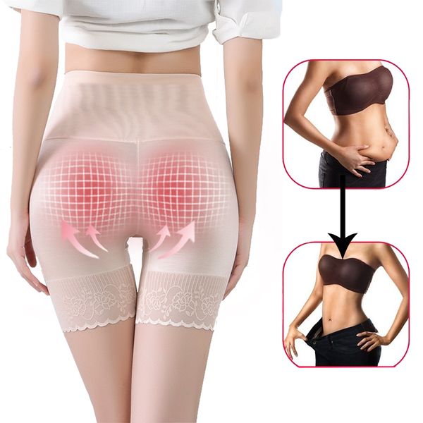 

ultra-thin seamless lace high waist training women shapewear hip raise fat burning slimming body shaper pants, Black;white