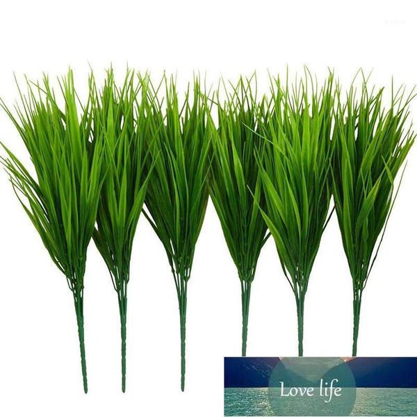 6 pcs 15 polegadas de plástico artificial wheatgrass faux arbustos simulação vegetal plantas interiores fora de casa escritório escritório varandah wed1 preço de fábrica design especialista