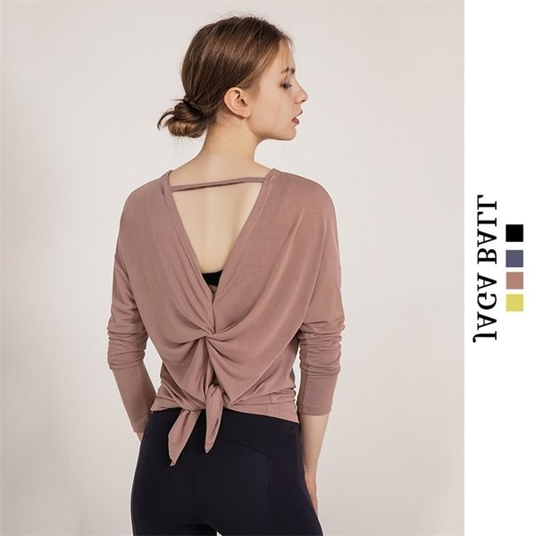 

yoga suit long sleeve t-shirt spring and autumn loose blouse quick drying sports fitness women's wear