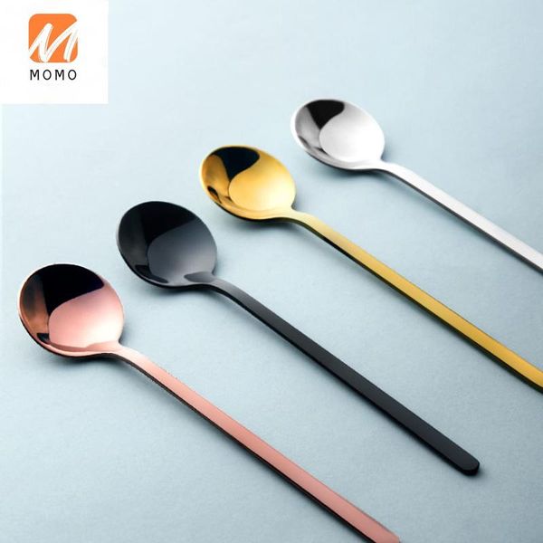 

stainless steel coffee spoon western small long household stirring soup storage bottles & jars