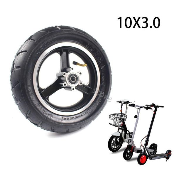 

motorcycle wheels & tires 10x3.0 tire tube&alloy disc brake rims for 10 inch electric scooter zero 10x dualtron kugoo m4 thickened and widen