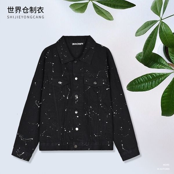

Jacket 21 Pa Angel Splash Personalized Letter Cactus Print Used Denim, Black;brown