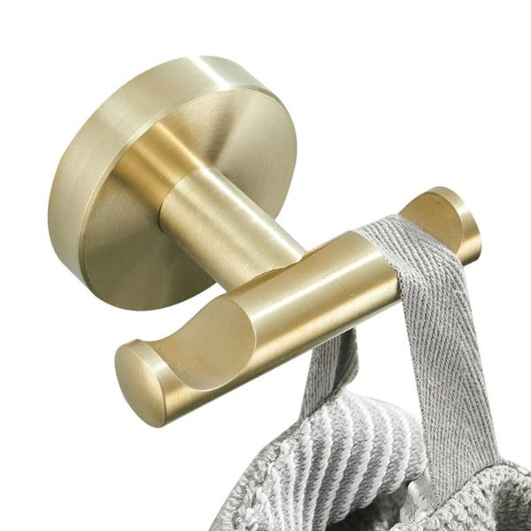 

robe hooks leyden matte black double towel round base sus304 stainless steel,brushed,chrome,gold dual coat hanger wall mounted