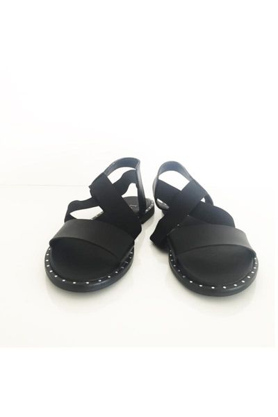 

women's black coutoo sandals heelless 37