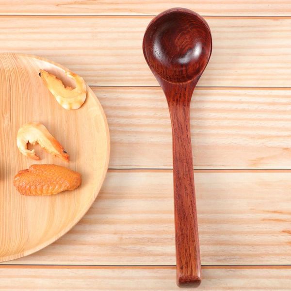 

spoons home kitchen tableware hook end design wooden soup ladle supplies