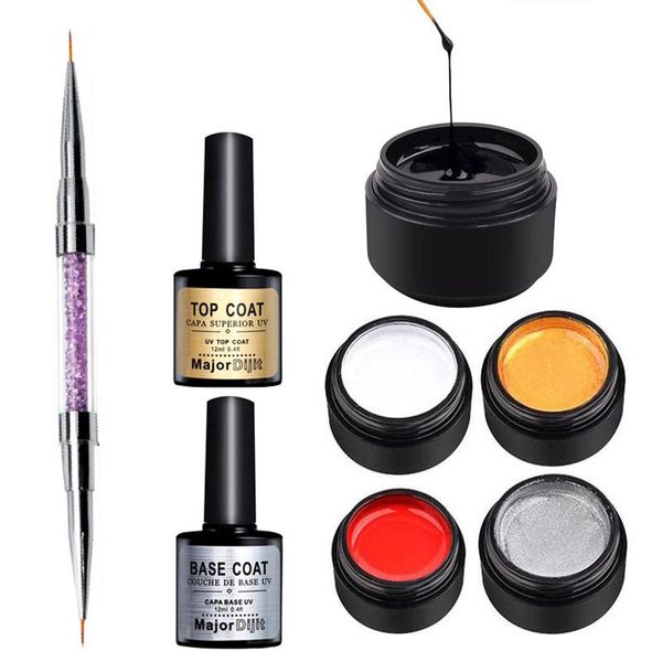 

nail art kits liner gel polish pen base coat kit painting drawing manicure wra999