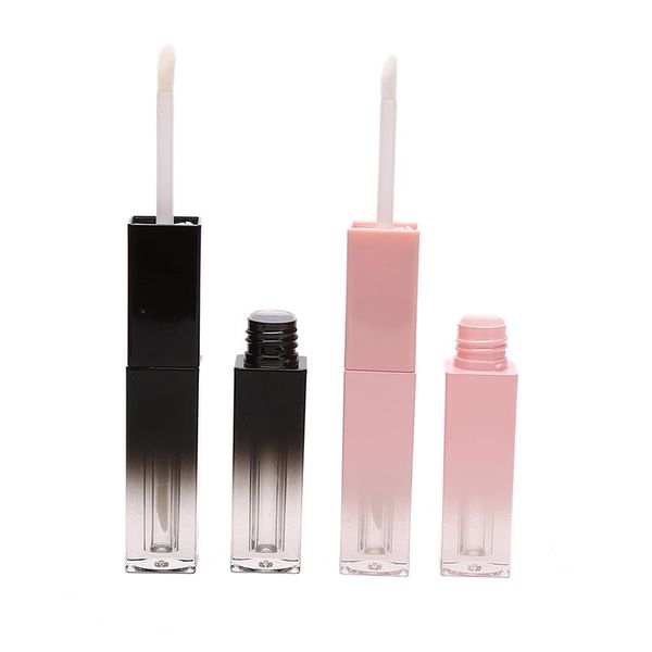 

storage bottles & jars 5pcs square lip gloss tube empty glaze bottle gradient color lipstick plastic cosmetic container