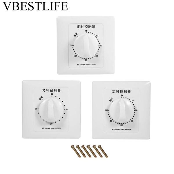 

smart home control ac 220v countdown timer switch 30/60/120 min high power pump mechanical interruptor 86 panel