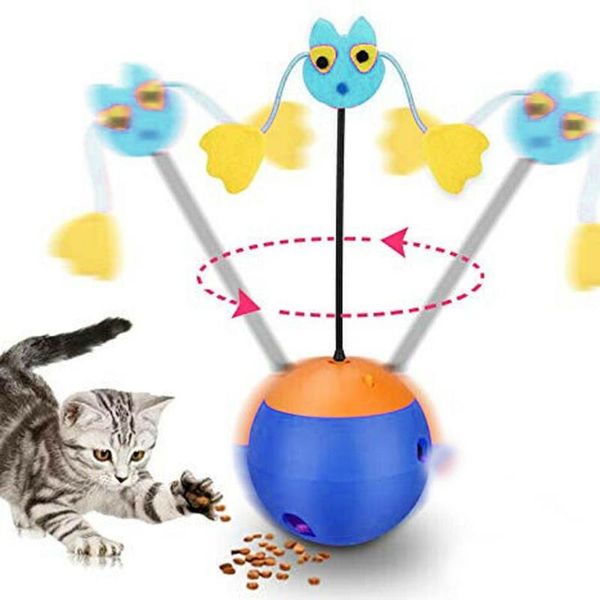 

cat toys interactive 3 in 1 multi function automatic spinning electric rotating pet products