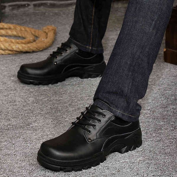 

men dress shoes outdoor fashion brand genuine leather men shoes flats men sneakers flats business spring autumn big size 47 210330, Black