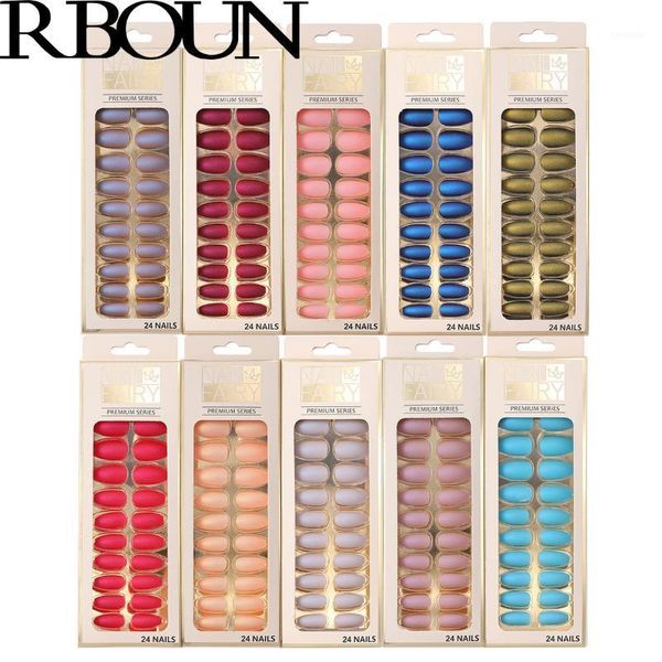 

fake nails nail art tips press on false tipsy glue coffin stick designs clear display set full cover artificial box detachable1, Red;gold