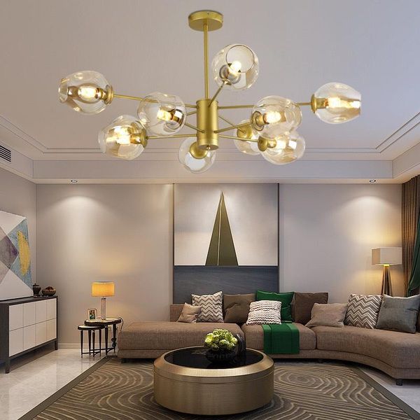 

chandeliers modern glass decor for living room minimalist creative restaurant bedroom hanging lamp home chandelier ceiling
