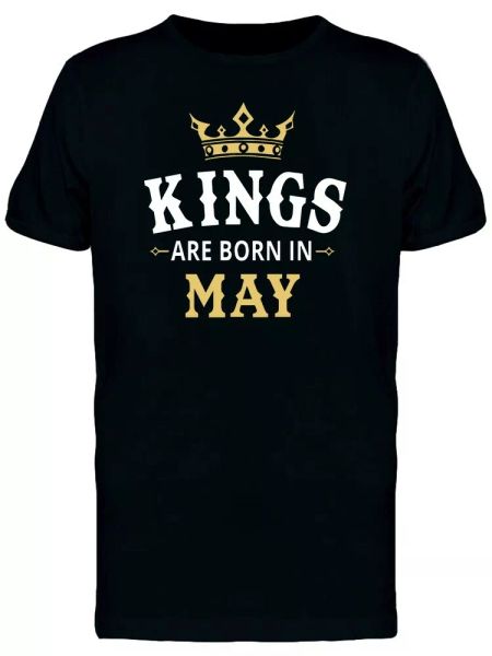 

Kings Are Born In May Men's Tee -Image by Shutterstock, White;black