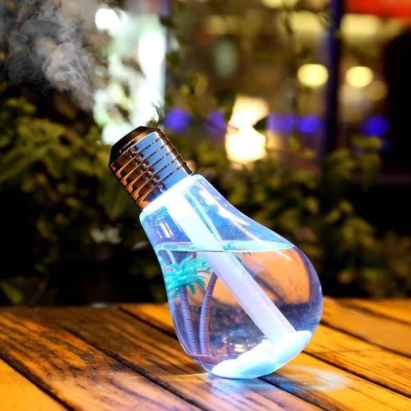 

humidifiers 400ml humidifier air ultrasonic usb colorful light bulb essential oil diffuser atomizer freshener mist maker for home office