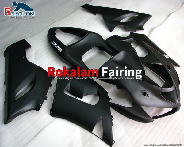 

body fairings kit for kawasaki zx-6r 05 06 zx6r zx 6r 2005 2006 matte black sport motorcycle fairings kits (injection molding)