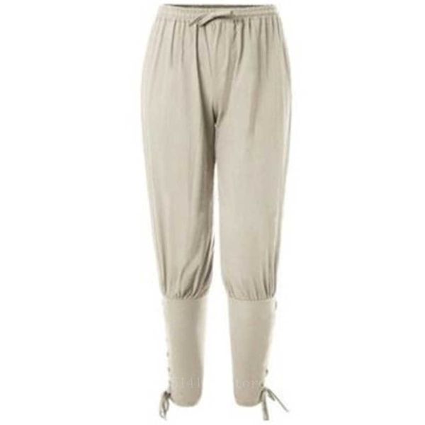 Pantaloni cosplay da uomo medievali Costumi di Halloween per pantaloni adulti da uomo Pantaloni larghi con fasciatura per gambe rinascimentali vichinghe pirata Y0913