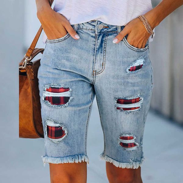 

fashion jeans summer ripped , slim fit, wash shorts, casual pants 781578, Blue
