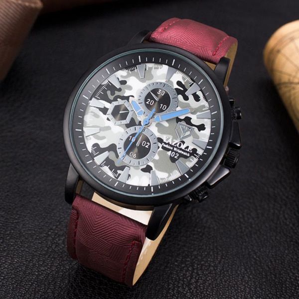 

wristwatches yazole mens watches leather camouflage army watch men fashion sports waterproof relogio masculino, Slivery;brown