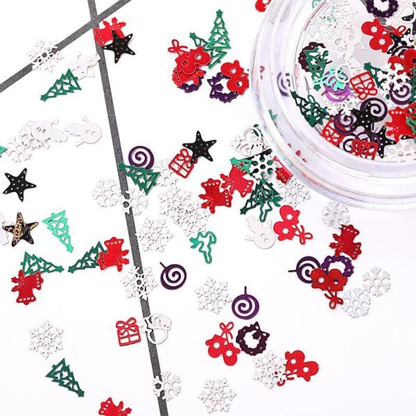 

christmas snowflake nail glitters gold metal slices holographicss sequins1, Silver;gold
