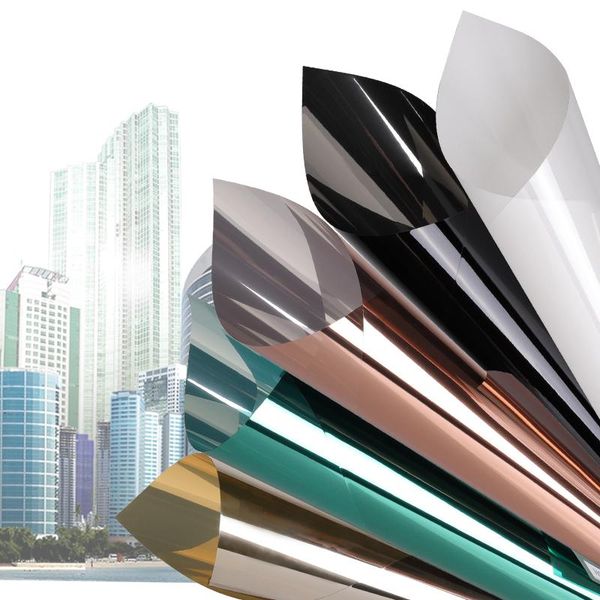 

window stickers luckyyj one way mirror film, sun blocking heat control anti uv reflective privacy tint for home
