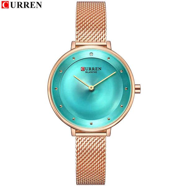 

curren brand casual gold watches women fashion dress watch luxury quartz wristwatches female analog clock for women gift 210517, Slivery;brown