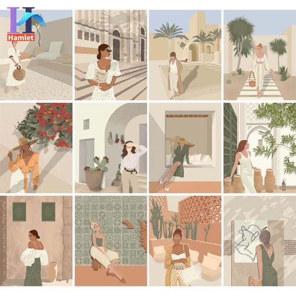 

paintings painting by numbers adults acrylic digital illustration paint number canvas kits modern home decora trend